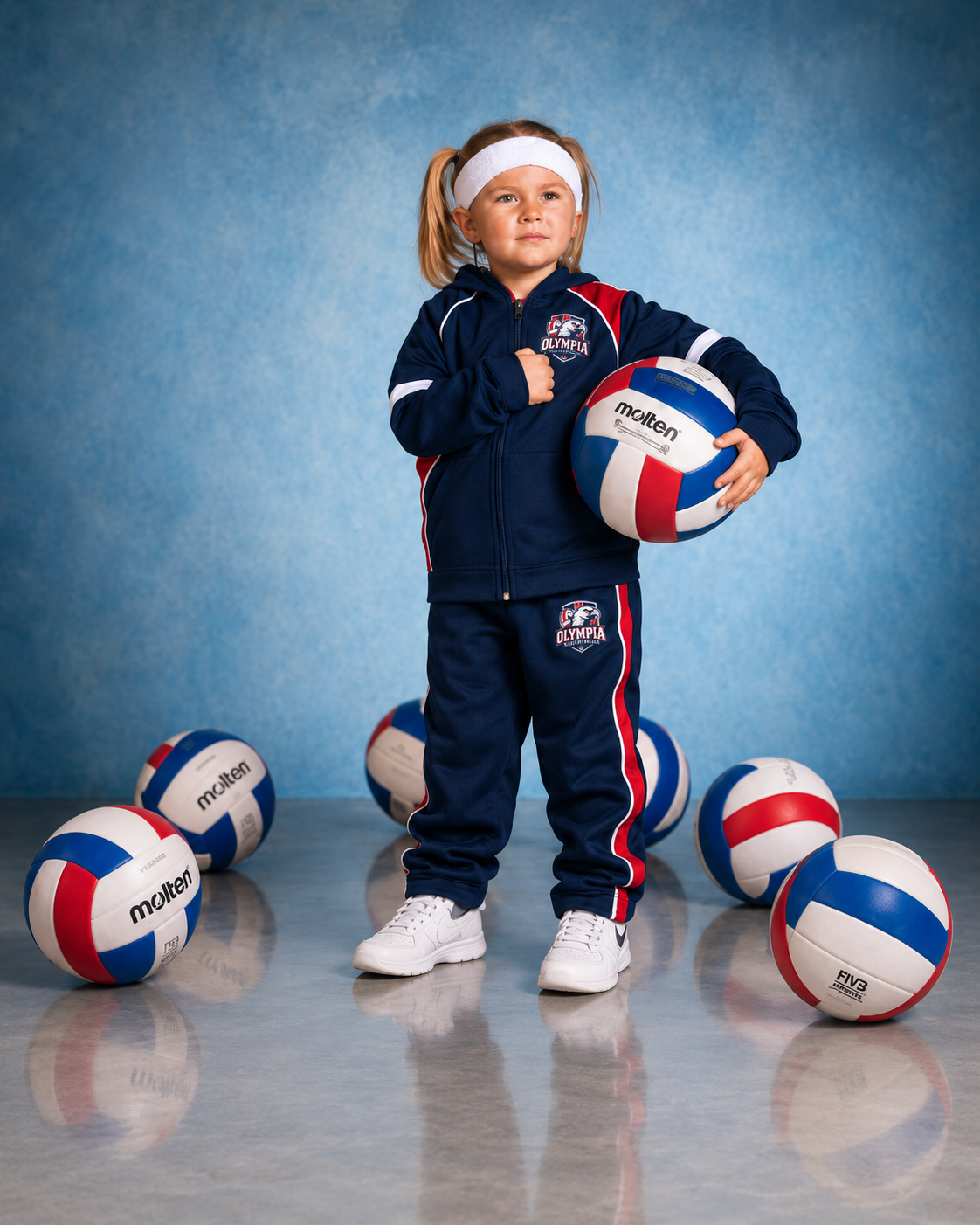 Bambini del minivolley Olympia Buccinasco che giocano con il pallone in palestra